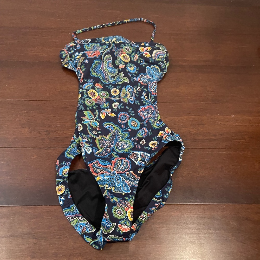 nwt j crew Paisley Print Swimsuit - Multicolor size 0 - Picture 2 of 6